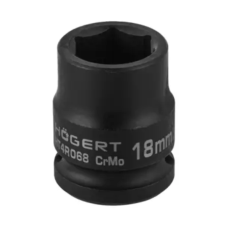 Головка торцевая ударная короткая 1/2”, 18 мм, HOEGERT HT4R068