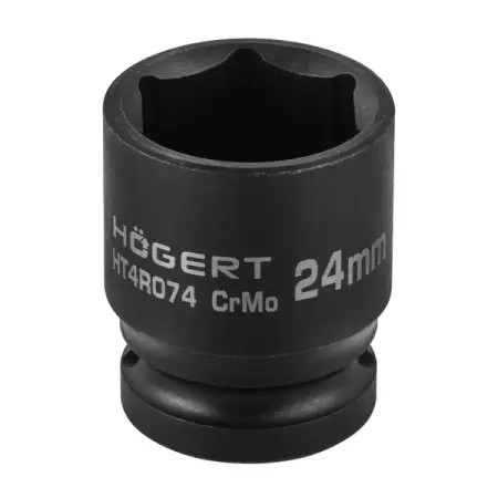 Головка торцевая ударная короткая 1/2”, 24 мм, HOEGERT HT4R074