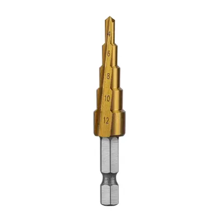 Сверло ступенчатое HSS-TiN 4-12 мм HOEGERT HT6D321