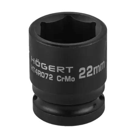 Головка торцевая ударная короткая 1/2”, 22 мм, HOEGERT HT4R072