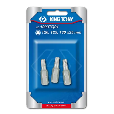 Набор вставок (бит) 1/4 дюйма TORX Т20; Т25; Т30 King Tony 1003TQ01