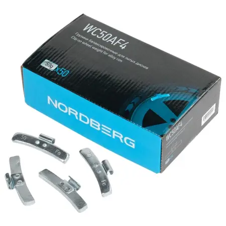 NORDBERG WC50AF4 Грузики балансировочные для литых дисков Fe 50 г, 50 шт