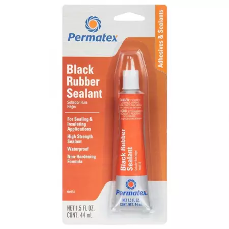 Герметик резиновый черный, 44 мл, Permatex Black Rubber Sealant