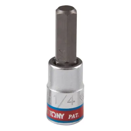 KING TONY 203508S Торцевая насадка (бита) 1/4", HEX 1/4", L=37 мм