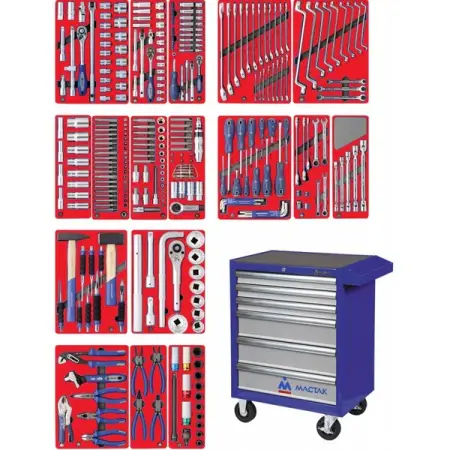 Набор инструментов "ЭКСПЕРТ" в синей тележке, 323 предмета МАСТАК 52-06323B