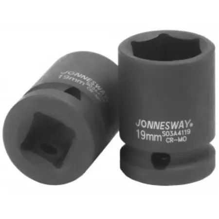 Головка торцевая ударная 6-гранная 1/2"DR, 19 мм, Jonnesway, S03A4119