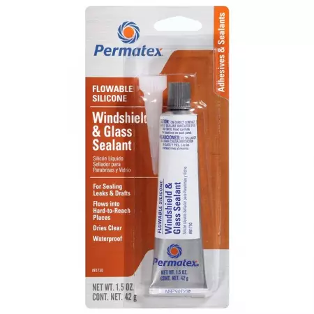 Клей-герметик проникающий для стекол, 42 г, Permatex Flowable Silicone Windshield & Glass Sealer