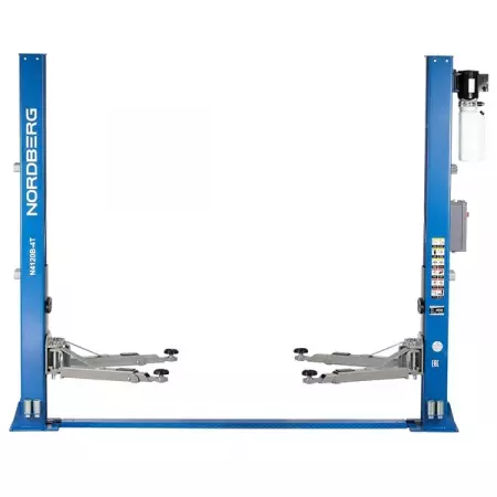 Nordberg N4120BE-4B Подъемник автомобильный 2-стоечный электрогидравлический, 4 т, с электростопорами, 380V, синий