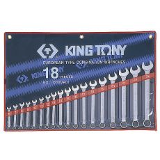 Набор ключей комбинированных 6-24 мм 18 предметов King Tony 1218MR01