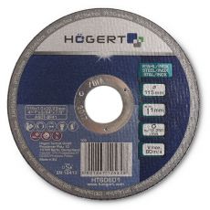 Диск отрезной по металлу 115x1,0x22,23 мм HOEGERT HT6D601