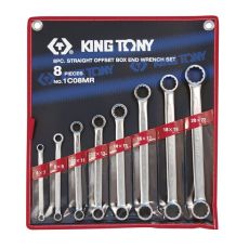 KING TONY 1C08MR Набор ключей накидных прямых 6-22 мм 8 предметов
