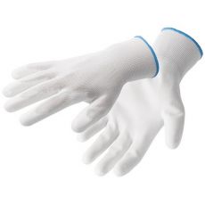 Перчатки рабочие защитные, полиэстер, полиуретан, белые, размер 9, HOEGERT Nagold HT5K222
