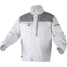Рабочая куртка белая HOEGERT Salm, размер 2XL, HT5K361-2XL