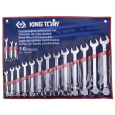 KING TONY 1216SRN Набор ключей комбинированных, 1/4-1&1/4 дюйма, 16 предметов