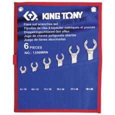 KING TONY 1306MRN Набор разрезных ключей, 8-22 мм, 6 предметов