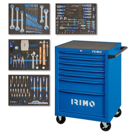 Набор инструментов в синей тележке, 222 предмета, IRIMO 9066K7FF102